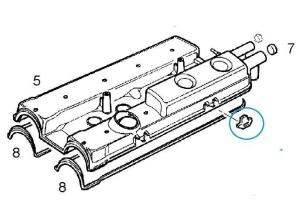 Tuleja górnej pokrywy silnika