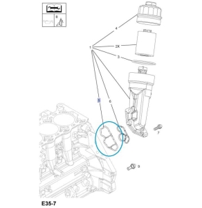 Uszczelka obudowy filtra oleju