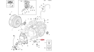 Uszczelka rurki przelewowej skrzyni biegów af40