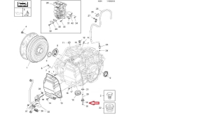 Uszczelka rurki korka stanu oleju skrzyni biegów af40