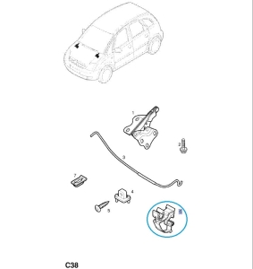 Spinka podpory maski 