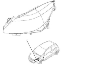 Reflektor przedni prawy Opel Corsa D