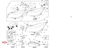 Czujnik poziomowania reflektora przód Insignia A