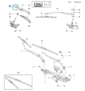 Zaślepka ramienia wycieraczki Opel Insignia kombi