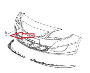 Zaślepka haka holowniczego zderzak przód Astra J