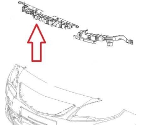 Wspornik środkowy zderzaka przedniego Opel Astra J
