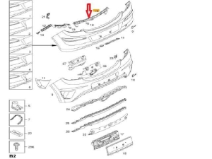 ślizg zderzaka środkowy Opel Corsa D