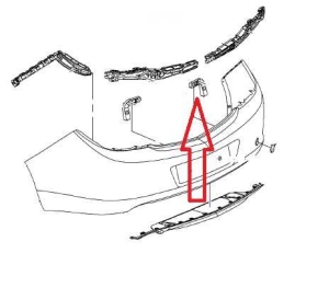 Wspornik prawy dolny zderzaka tylnego