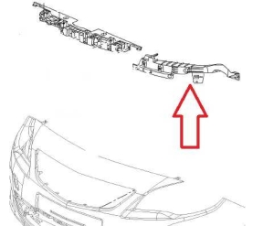 ślizg lewy zderzaka przedniego Opel Astra J