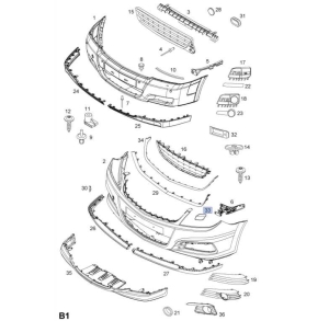 Zaślepka dyszy spryskiwacza Signum lewa