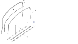 Spinka do mocowania uszczelki zgarniającej drzwi Opel Corsa D; e