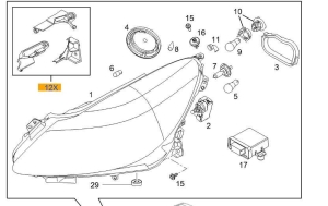 Zestaw naprawczy reflektora Opel Corsa D