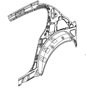 Szkielet wewnętrzny błotnika Opel Astra H lewy