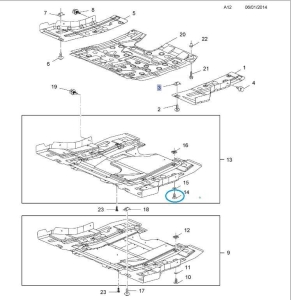 Ustalacz dolnej osłony silnika