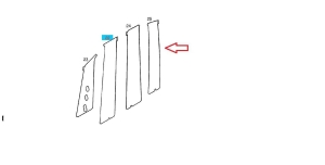 Pasek ozdobny drzwi tylnych prawe Opel Zafira A