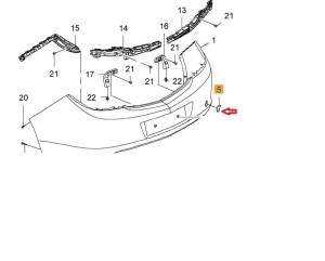 Zaślepka ucha holowniczego Insignia tył hatchback