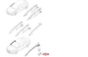 Zacisk słupek przedni Astra H