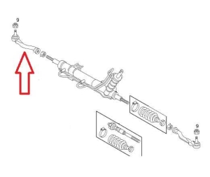Końcówka drążka kierowniczego prawa Vivaro A