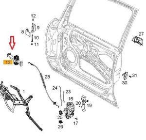 Ogranicznik drzwi przednich Opel Zafira B