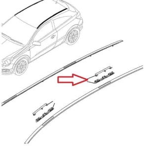 Zaślepka tylna listwy dachowej Astra H