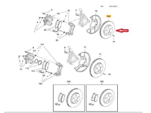 Tarcza hamulcowa tył Opel Insignia 1szt.
