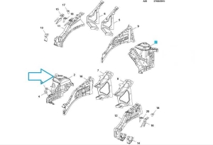 Płyta wnęki koła Corsa E