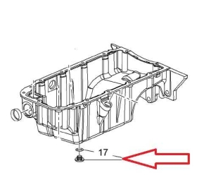 Korek spustowy miski oleju