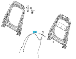 Linka zwalniania fotela Opel Corsa D 3drzwi