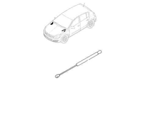 Teleskop otwierania maski silnika Opel Astra H