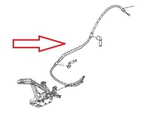 Linka prawa hamulca ręcznego Opel Astra J