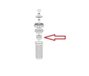 Odbój przelotowy amortyzatora przedniego Opel Astra J