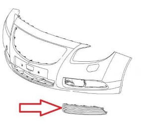 Wkład lewy zderzaka świateł przeciwmgielnych