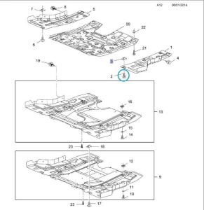 Śruba dolnej osłony silnika