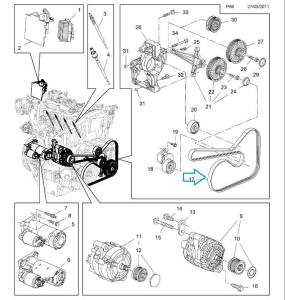 Pasek napędu Astra J 1843x20,5