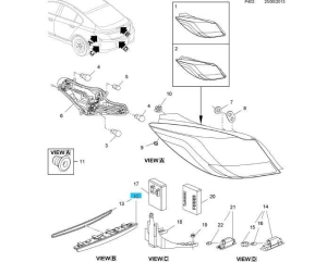 Trzecie światło stopu Opel Insignia hatchback