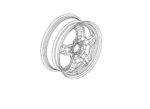 Felga strukturalna 17" Opel Astra J 3 drzwiowa