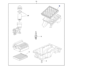 Filtr powietrza Opel Meriva b