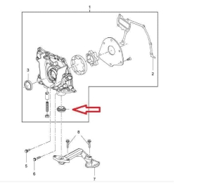 Uszczelka pompy olejowej Opel Insignia 2,0 diesel