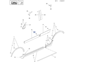 Spinka listwy Opel Mokka