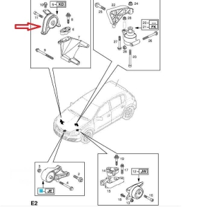 Mocowanie silnika Opel Astra, Zafira