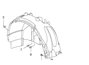 Nadkole przednie lewe Opel Adam