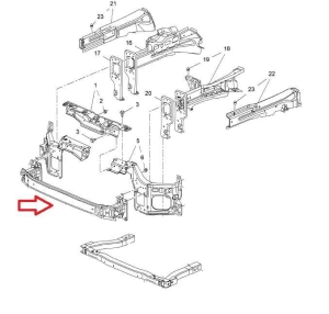 Przednia belka zderzaka Adam