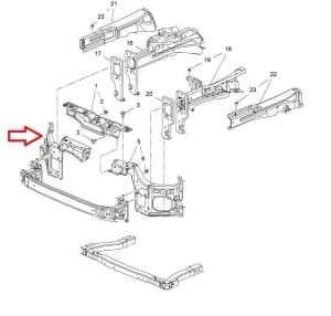 Okular przedni prawy Opel Adam
