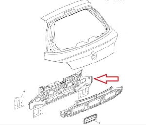 ściana tylna wewnętrzna Opel Adam