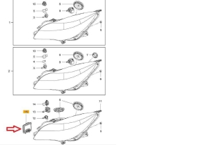 Układ sterownia zapłon reflektora Opel Insignia