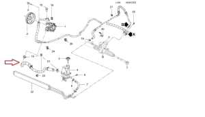 Przewód wylot układu wspomagania Opel Insignia 