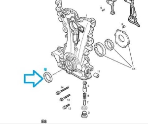 Uszczelniacz olejowy Astra H