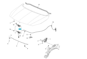 Zawias maski Opel Astra J