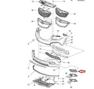 Kratka halogenu lewa Opel Mokka
