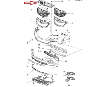 Pokrywa górna zderzaka Opel Mokka